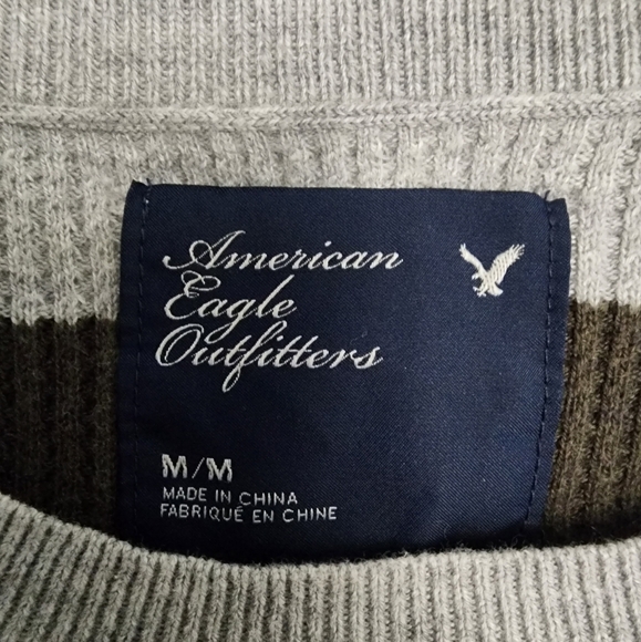 AMERICAN EAGLE women's size M waffle top. - Picture 2 of 3